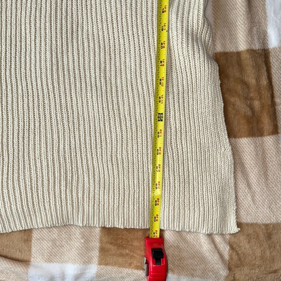 DISSH Cream Ribbed Knit Top Size Medium - Picture 14 of 16